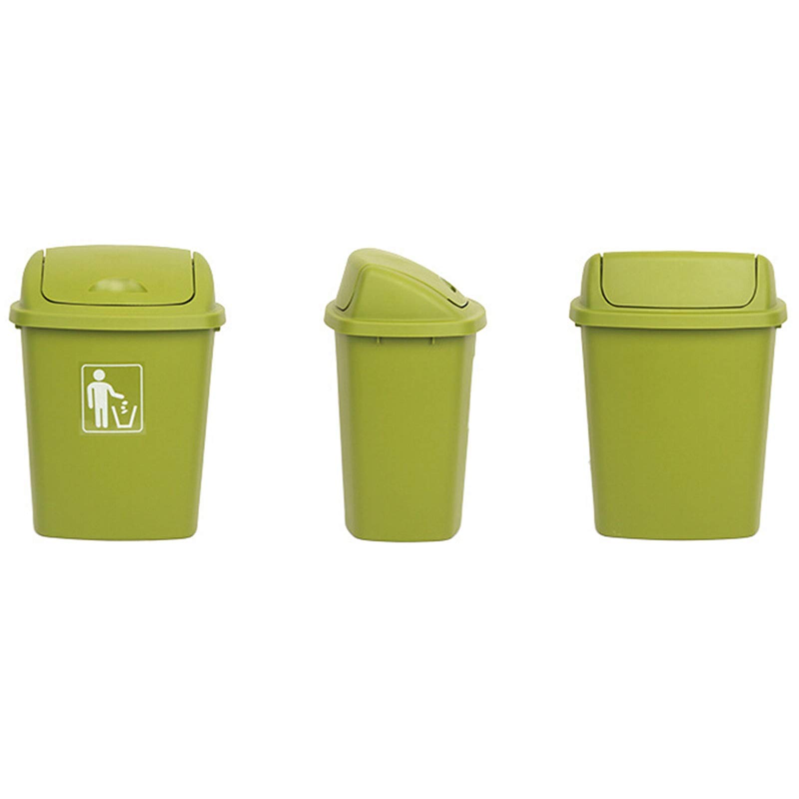 Küchenabfalleimer Outdoor-Sortier-Mülleimer-Dose Plastik-Shake-Deckel-Typ-Abfallbehälter-Kommerzielle Garage kann mit Deckel Swing-Top-Mülltonne for Innen, im Freien Mülltonnen