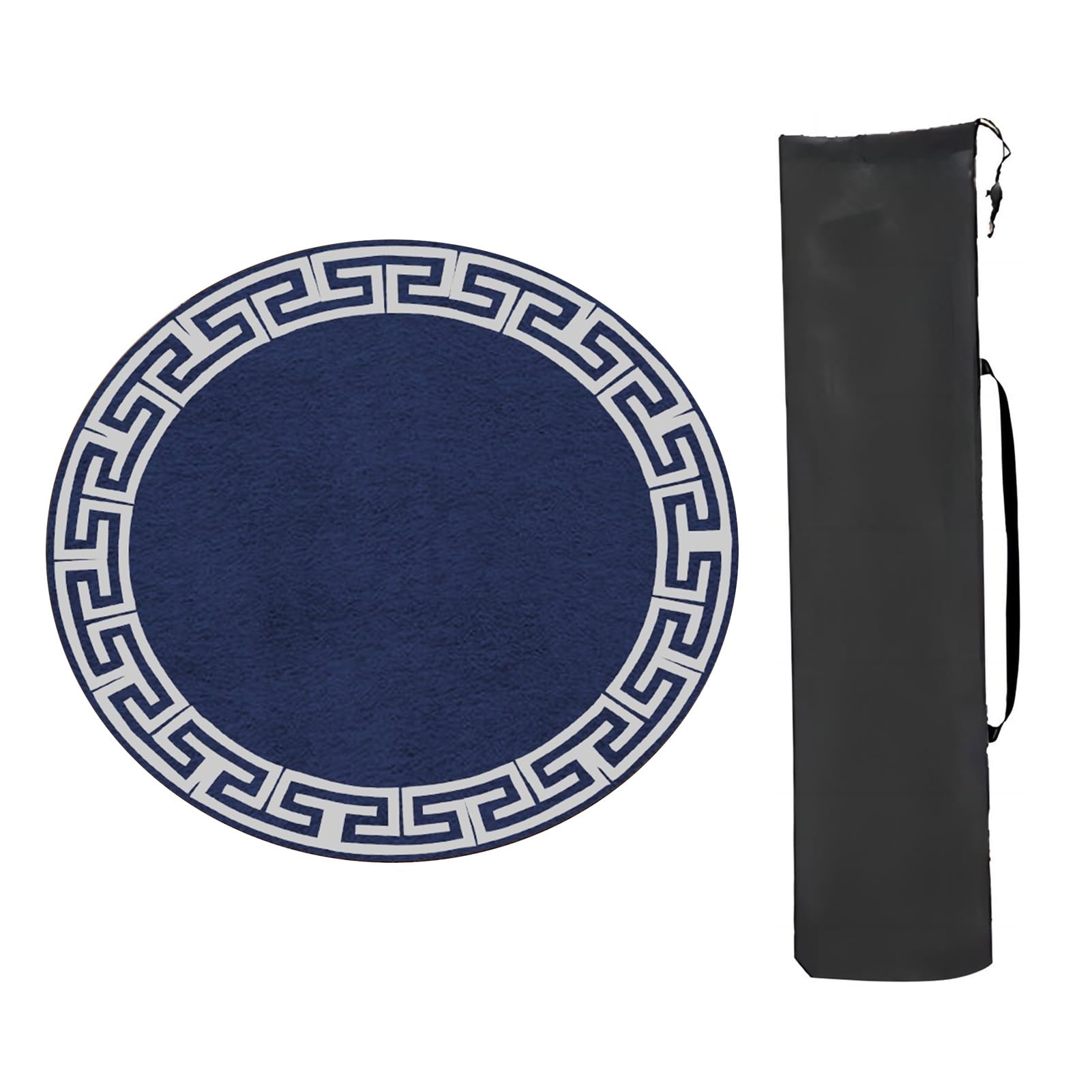 Alfombrilla de póquer, Tapete de Mesa Redondo Antideslizante con reducción Ruido(Blue 2,85*85cm(33..46*33. 46in))