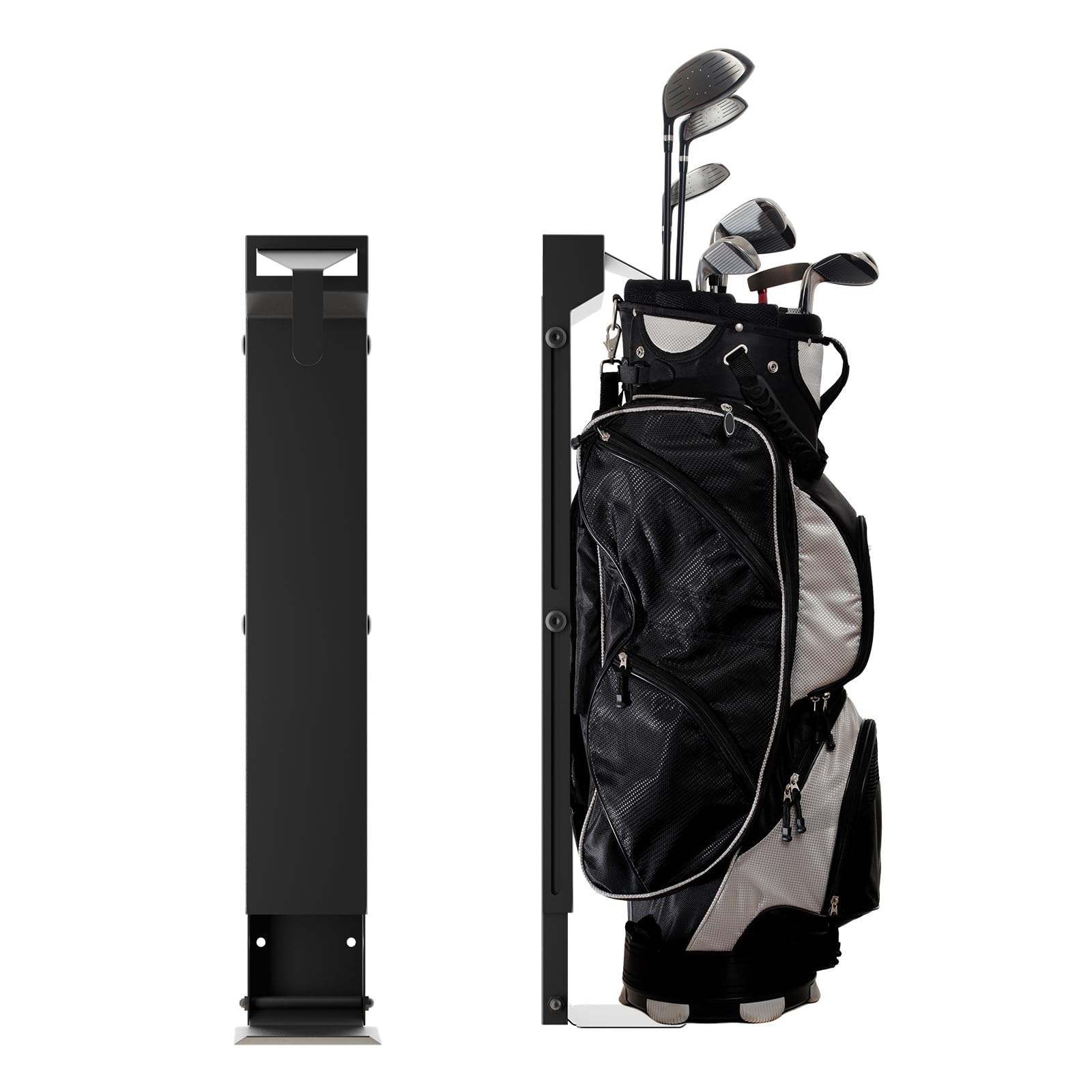 Wall Mount Golf Bag Storage Rack - Wall Mount Rack for Garage, Club Dock for Golfing Bag | Space Saving | Easy Install & Use