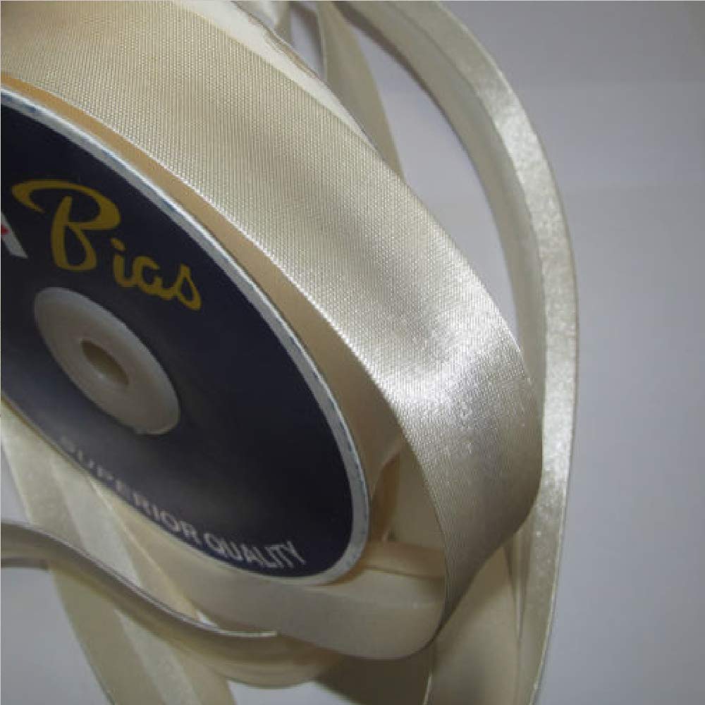 Cream Satin Bias Binding 19mm
