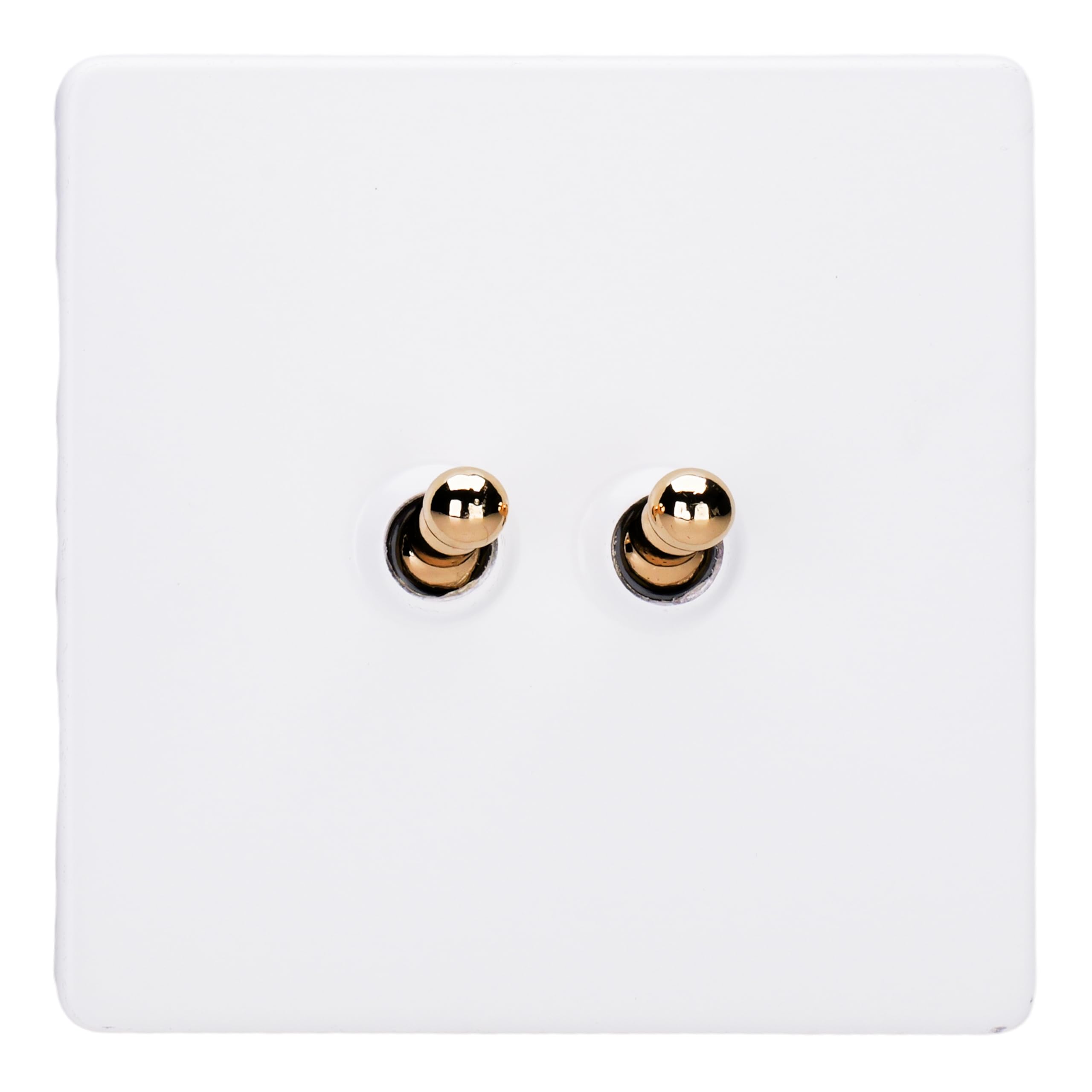 Varilight Double Toggle Light Switch 2-WayScrewless Primed Ready To Paint With Polished Brass TogglesXdyt2Vs.pd from B&Q