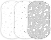 Vista 24 de Sábanas de moisés para Maxi COSI Iora, Munchkin Brica Fold N' Go, 4moms MamaRoo, Delta Children Bassinet, 3 piezas, 18 x 33 pulgadas, ultra suaves