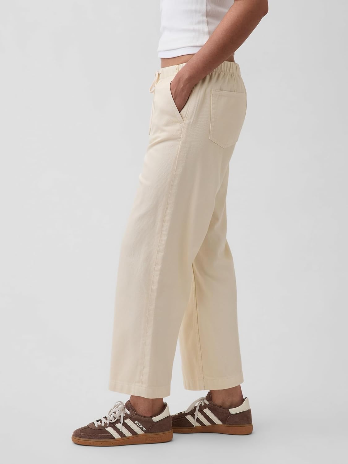 Gap Women's Pull-on Low Rise Loose Cropped Denim