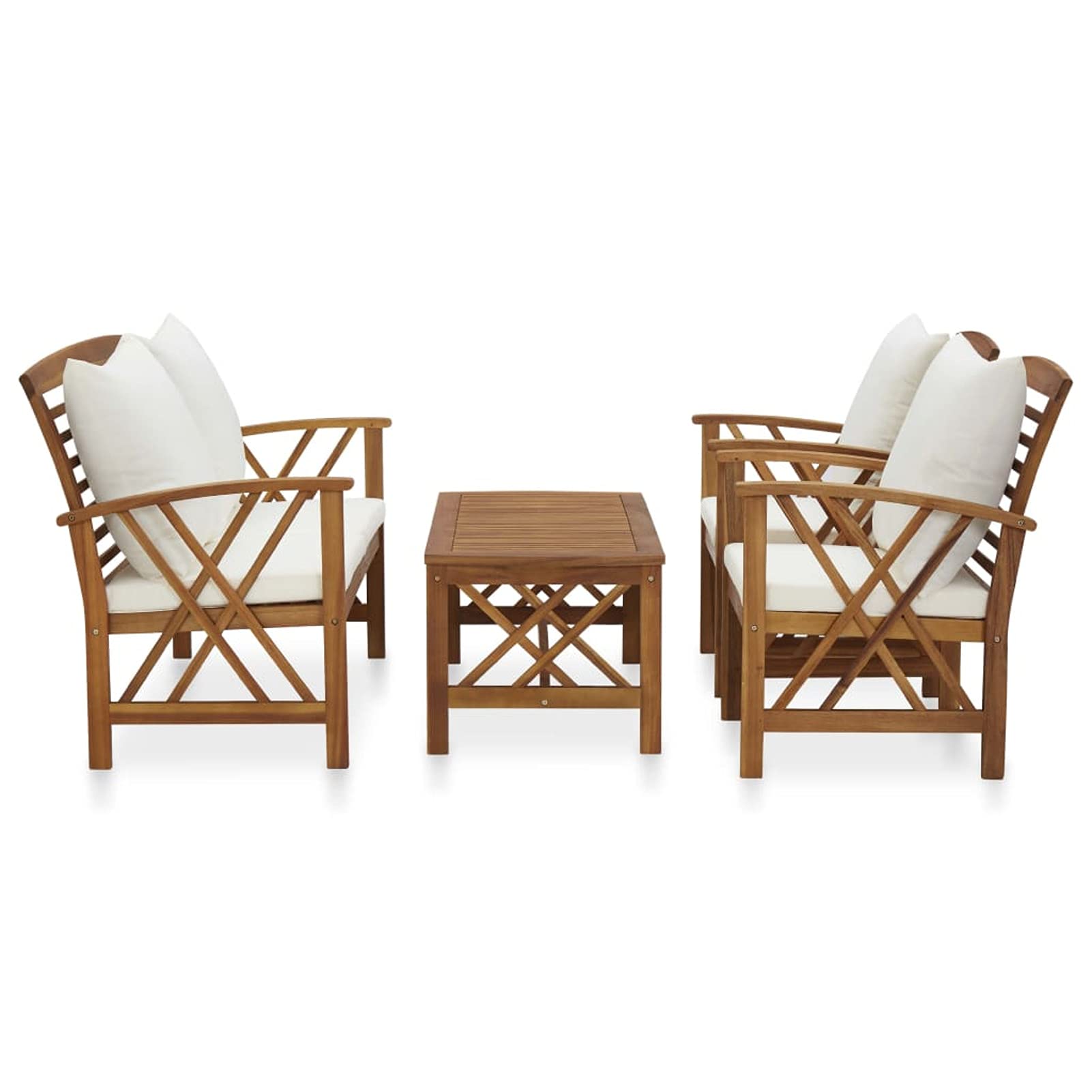 Set Divani Giardino 6 Pz | Set Salotto Da Giardino | Mobili Giardino Con Cuscini Marrone Cera Massello Pino Cfw45055 92204134