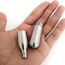 Cartucho de CO2 recarregável de 12 g de aço inoxidável 304 - Cilindro de gás recarregável para máquina de refrigerante de ar pneus/bola inflador pulseira salva-vidas pistola de ar CO2 marcadores de