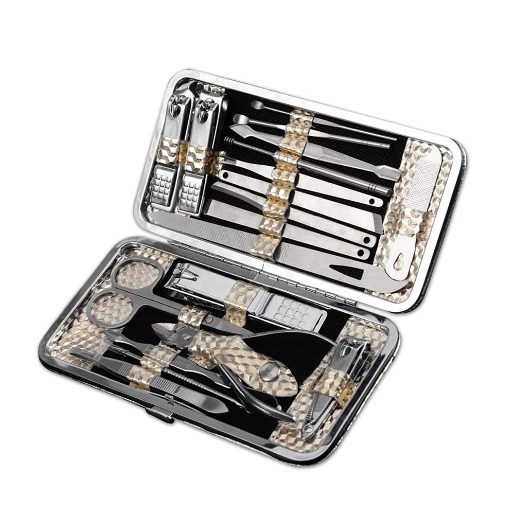 19 sztuk wielofunkcyjny zestaw obcinaczy do paznokci zestaw narzędzi do Manicure paznokcie Clipper nożyczki pincety patyczek do uszu uroda Manicure przybory do pielęgnacji little surprise