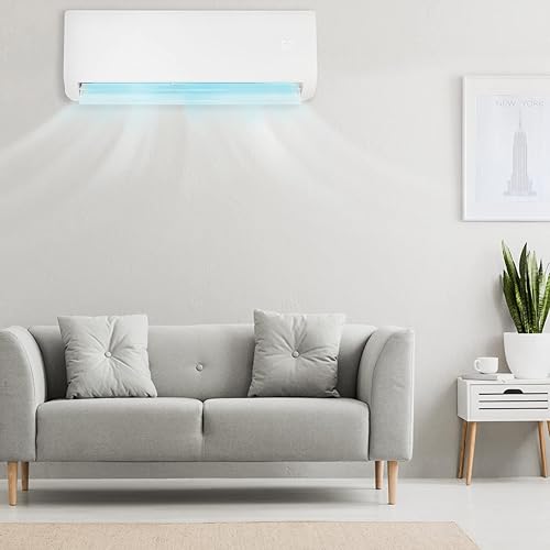 Miniatura 7 de Leadzm Mini sistema de calefacción y aire acondicionado dividido de 9,000 BTU con inversor, 115 V 19 SEER de ahorro de energía sin conductos de aire