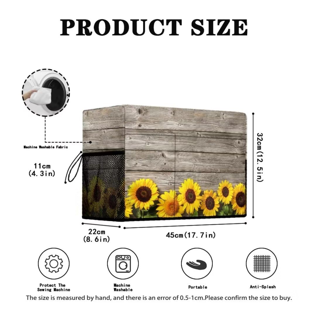 Jeiento Cubierta Antipolvo Para Máquina De Coser Con Bolsillos De