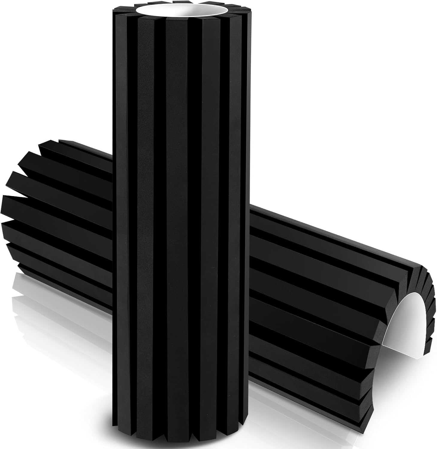 2Pcs Garage Wall Protector, Black Foam Garage Bumpers for Parking Car, Wall Column Corner Guard Garage Wall Bumper, Garage Pole Protector Padding for Parking Lot (Black)