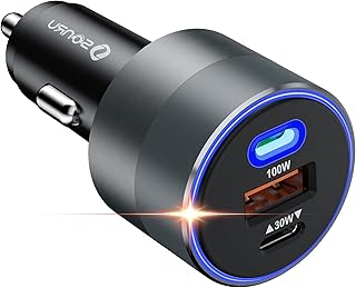 130W USB C Car Charger,Type C Car Charger，Fast Charging Car Charger with 100W Cable PD/PPS 100W & PD/QC 30W Fast Charge Cigarette Lighter for iPhone 14 13 12 Pro Max XS Samsung Galaxy Google Pixel