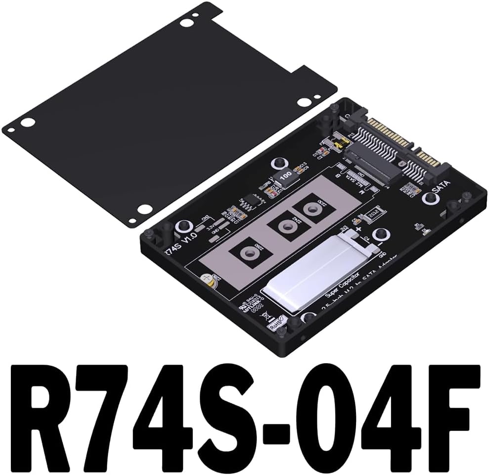 JMT ADT-R74 R27 M.2 to U.2/U.3/SATA Adapter Hard Drive Enclosure CNC Aluminum Alloy Compatible with NVMe SSD (R74S-04F)