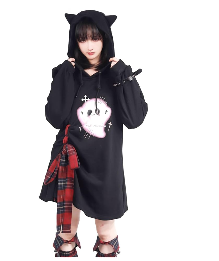 sou◡̈*. Amazon.com: YEMOCILE Womens Cat Ear Hoodie Harajuku Ghost