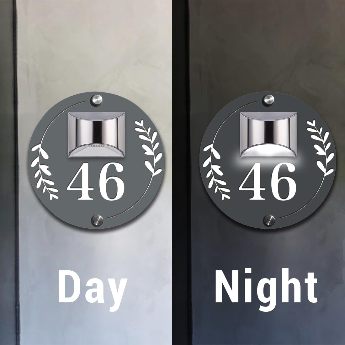 Targa Solare LED Personalizzata - Numeri Civici Illuminati Per Esterno, Acrilico - Foto 5