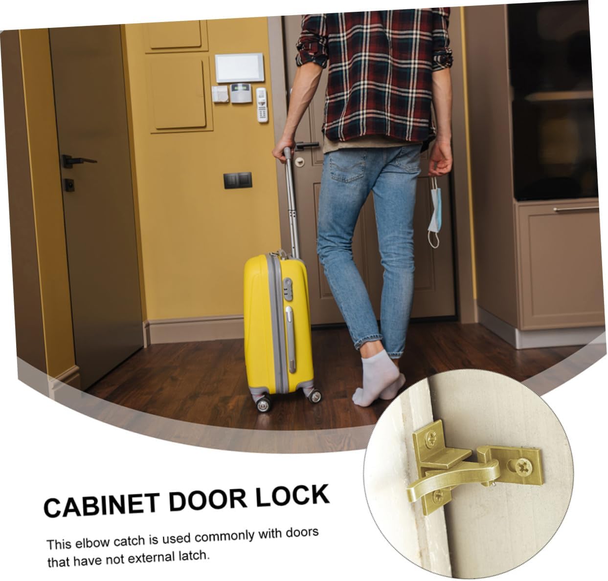 DOITOOL 16pcs Heavy Duty Cabinet Latch Elbow Window Catch for Rv and Doors -Theft Lock for Enhanced Security