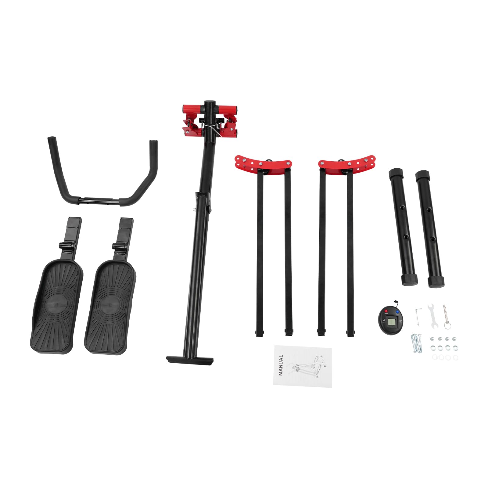 Allenatore ellittico pieghevole 2 in 1 compatto con schermo LCD, attrezzo per l'allenamento cardio per la casa per braccia e gambe, silenzioso e salvaspazio, portata fino a 150 kg