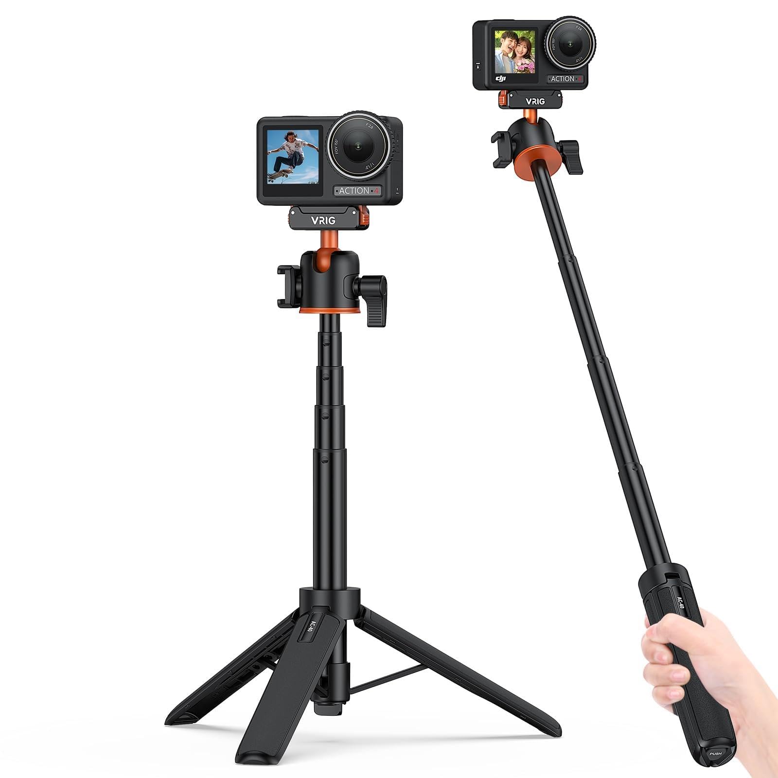 Amazon | VRIG DJI Osmo Action 5 pro 4 3 Osmo 360用三脚 54cm延長