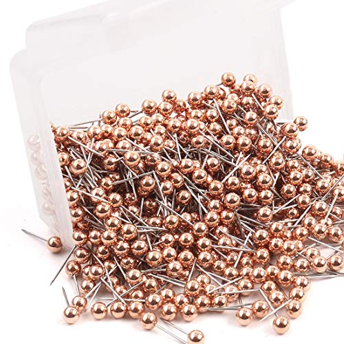 Uxcell 500Pcs 1/8 Inch Map Push Pins Thumb Tacks Round Head Tacks Cork Boards Picture Hanging For Home Office Copper Tone #TOP6