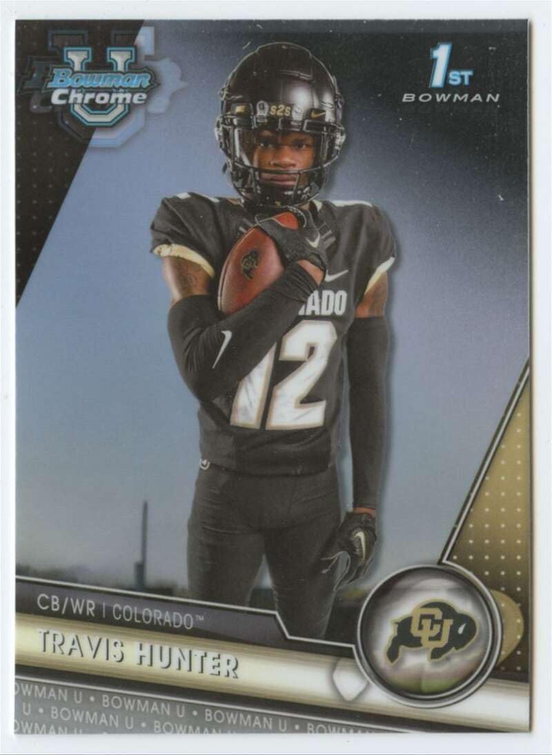 Football NFL 2023 Bowman University Chrome #36 Travis Hunter 1st Bowman Thumbnail