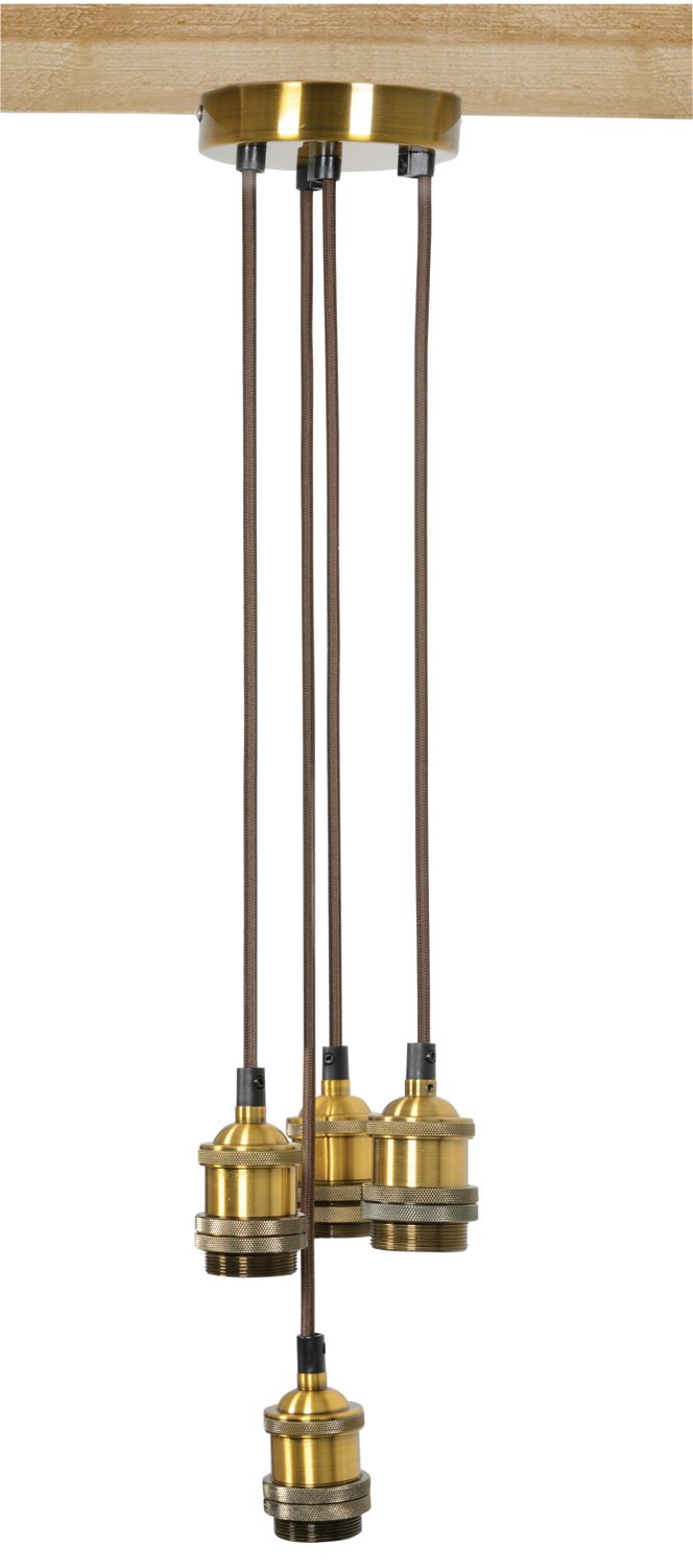 Lyyt | Quadruple Vintage Light Fitting | E27 - Antique Gold
