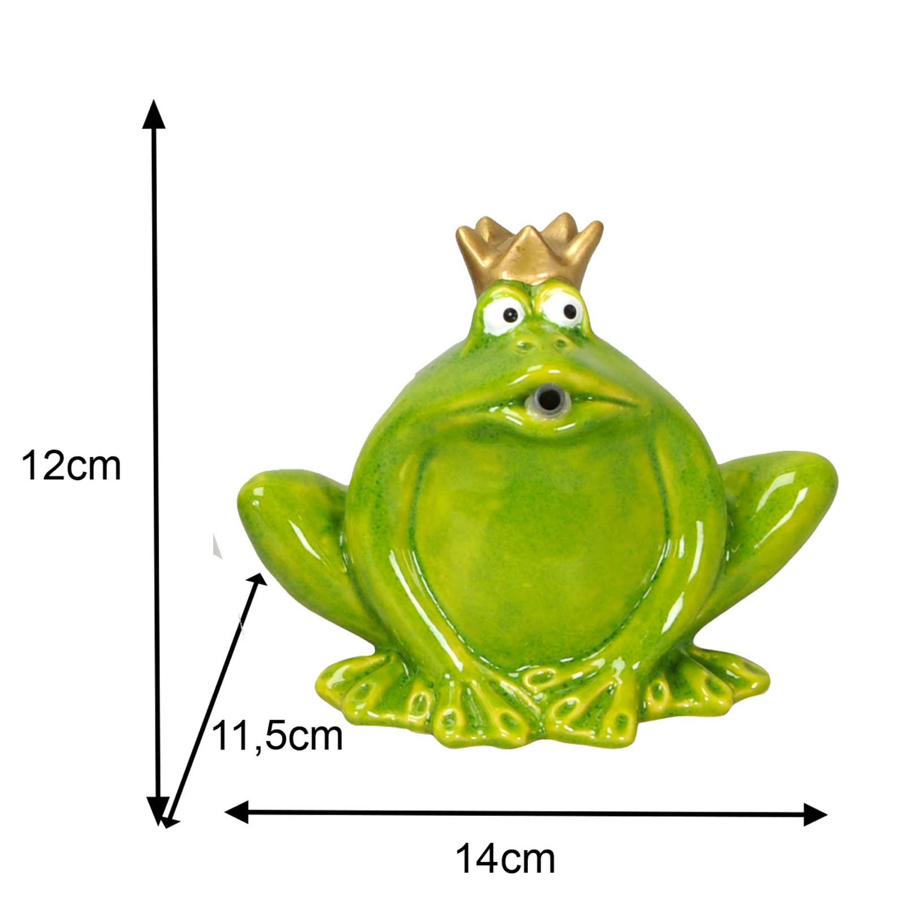 Wasserspeier Solar mit Akku Frosch 12cm Laufzeit ohne Sonne 4 - 5 Stunden