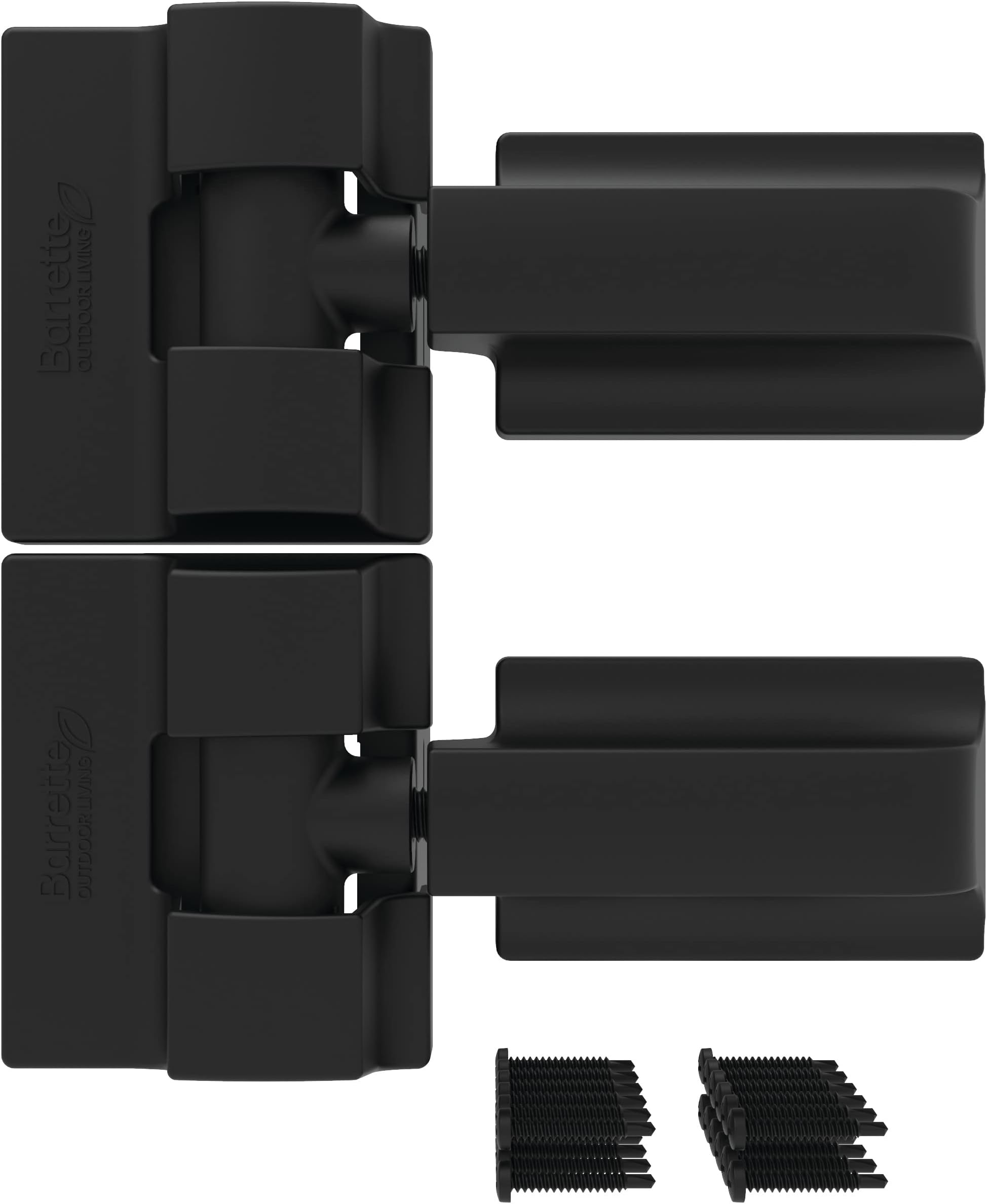 Barrette Outdoor Living Heavy-Duty Modern Wrap Hinge, Black