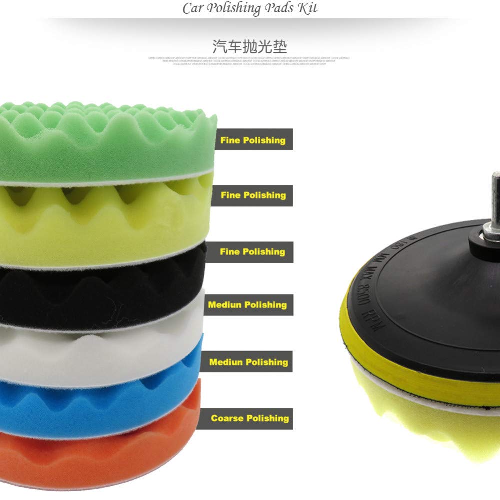 Zestaw 5/6/7 cala 8 szt. / zestaw Clean Sponge Waxing pad polerski gwint M14 kulka wełniana Auto Backer Pad pielęgnacja samochodu
