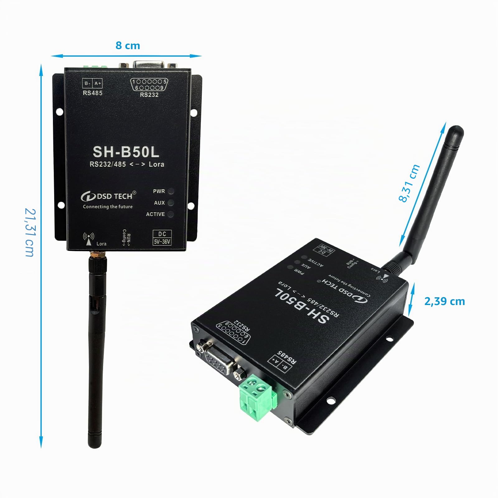 DSD TECH Lora Modulo SH-B50L RS485/232 a Lora Adattatore Lorawan Wireless Ricetrasmettitore