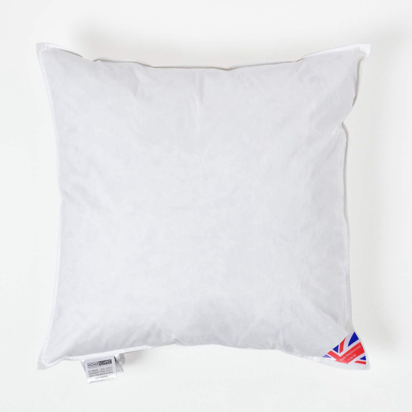 Cuscino Quadrato 55x55 Cm In Piuma D'Oca Con Federa In Cotone | Homescapes