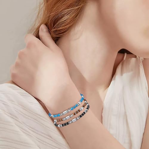 Miniatura 2 de Pulseras de cuentas para mujer, pulseras bohemias de plata y oro, regalos de joyería de moda para amante, mamá, amigos