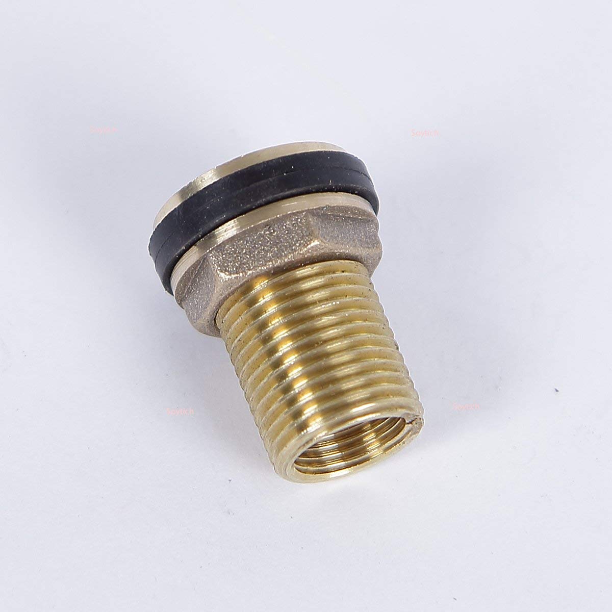Raccord De Citerne D'Eau De Pluie Soytich - Filetage Intérieur 3/8" IG / Extérieur 1/2" AG - 2 Pièces Avec Joints - Pour Tonneau Ou Conteneur