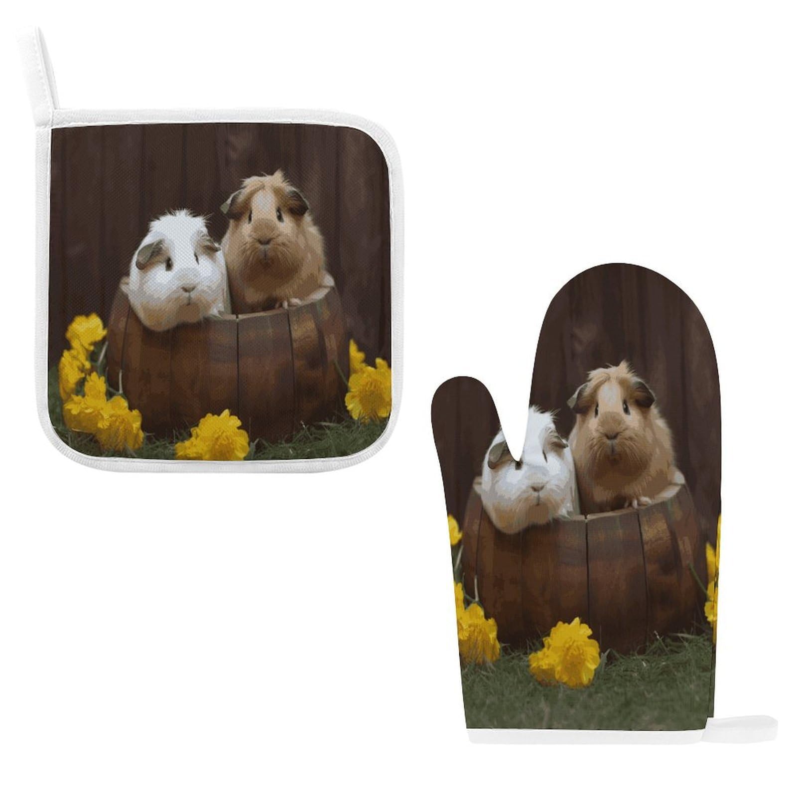 Btcowzrv Style Guinea Pigs Oven Mitts And Pot Holders 2Pcs Set