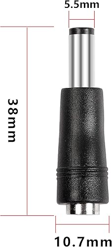 Miniatura 3 de MEIRIYFA DC 0.157x0.067 in hembra a 0.217x0.083 in macho Universal Plug Power Barril Jack Adaptador Convertidor para enrutador portátil (4 piezas)