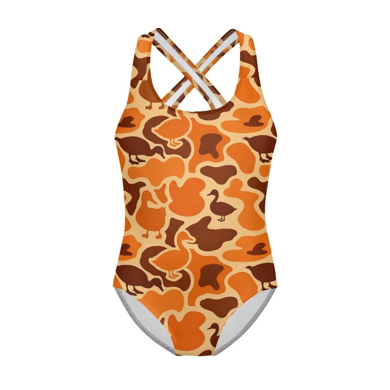 Girls Swimsuit Criss Cross Back 1-Piece Summer Beach Swiwmear