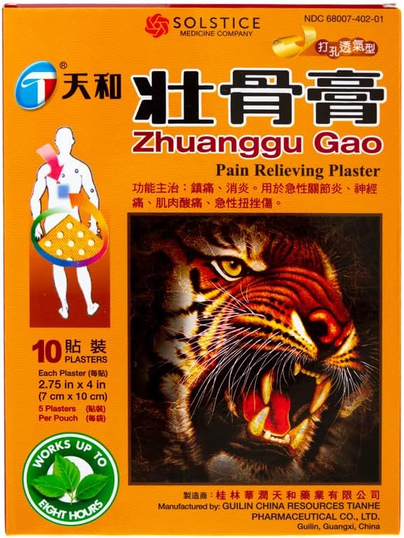 Tianhe, Zhuanggu Gao, Pain Relieving Plaster, 10 Plasters
