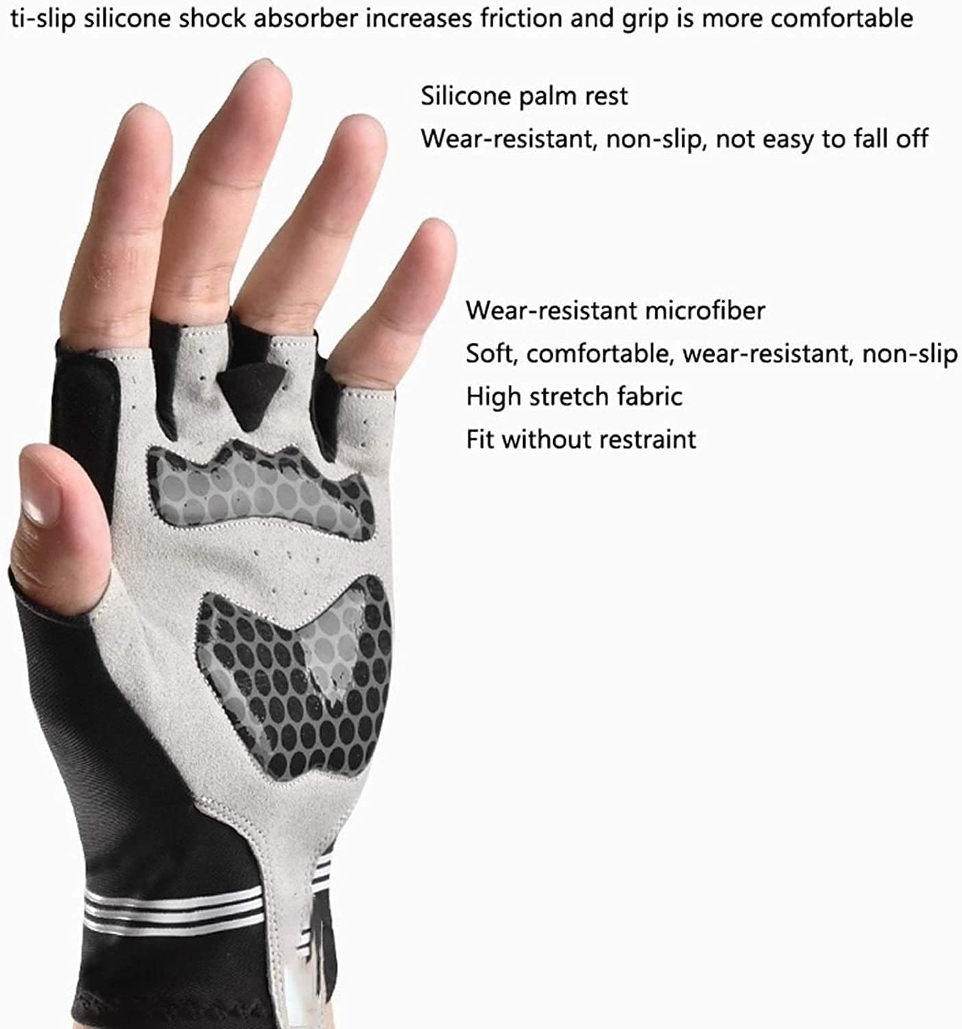 Guanti da Ciclismo Guanti da Ciclismo Guanti da Bici Traspiranti da Palestra con Guanti Imbottiti con Supporto Completo per Il Polso Guanti da Bici (Blue : Rot, Size : Large)