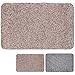 Indoor Super Absorbs Mud Doormat 28"x 18"Latex Backing Non Slip Door Mat for Small Front Door Inside Floor Dirt Trapper Mats Cotton Entrance Rug Shoes Scraper Machine Washable Carpet Brownish Tan