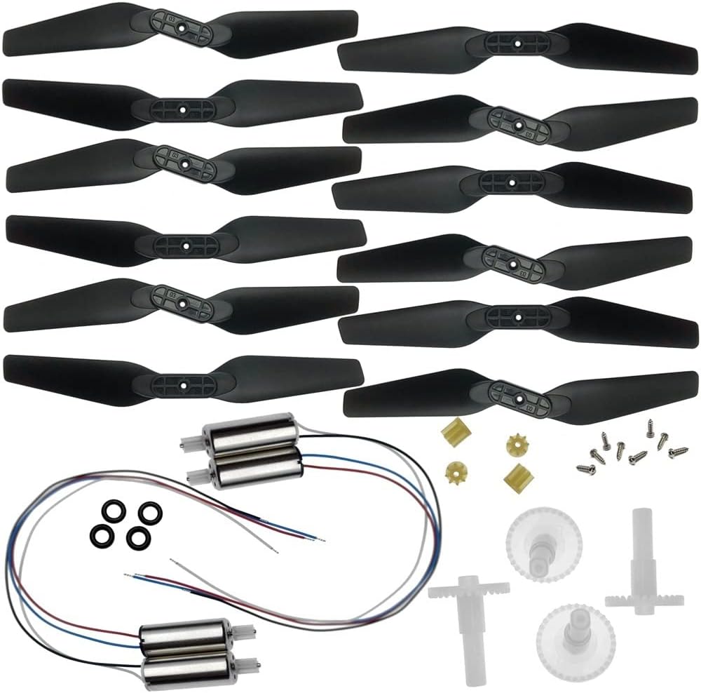 INLIMA Drone Accessories for RC 4D-V4 Spare Parts Fit for RC 4D-V4 Drone Quadcopter Arms Motor Propellers Blades Gears Accessories for 4DRC V4 Replaceable Accessories (Color : Kit c)