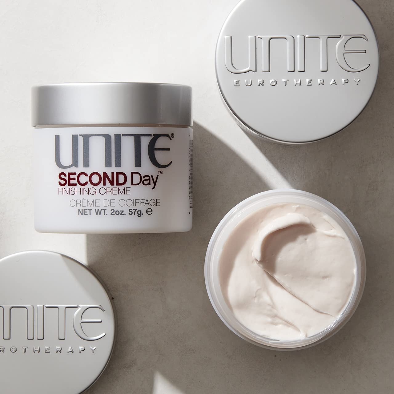 UNITE Hair – SECOND Day – Weightless Finishing Cream for Effortless, Lived-In Texture & Frizz Control – UV & Thermal Protection – 2 Oz