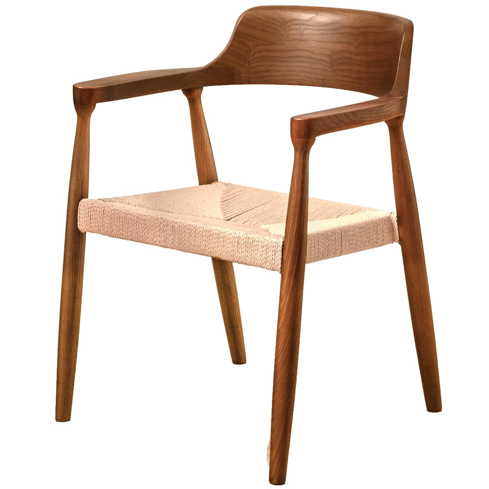 Amazon｜タンスのゲン ダイニングチェア 単品 肘付き アッシュ材 高