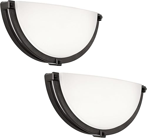 Flynix Aplique de pared LED regulable de 13 pulgadas, lámpara de pared de media luna, temperatura de color ajustable de 3000 K4000 K5000 K, moderna