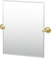 Vista 8 de Gatco Designer II - Espejo rectangular sin marco, cromado, montado en la pared, 24 pulgadas de alto x 19.50 pulgadas de ancho, espejo biselado