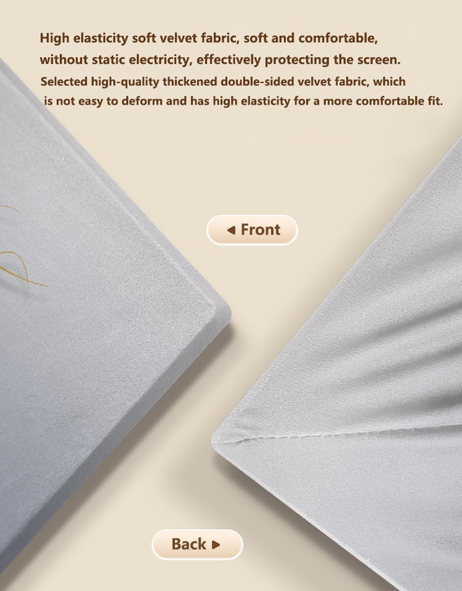 TV Dust Cover 42in 55in Indoor Screen Protector Cover Washable Display Cover for LED LCD Light Luxury Simple and Bright TV Cover(Size:55-60IN,Color:B)
