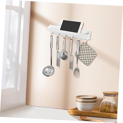 Miniatura 3 de CLISPEED 2 estantes de metal deportivo con colgador soporte de exhibición almacenamiento de gimnasia montaje en pared premios para el hogar ganchos