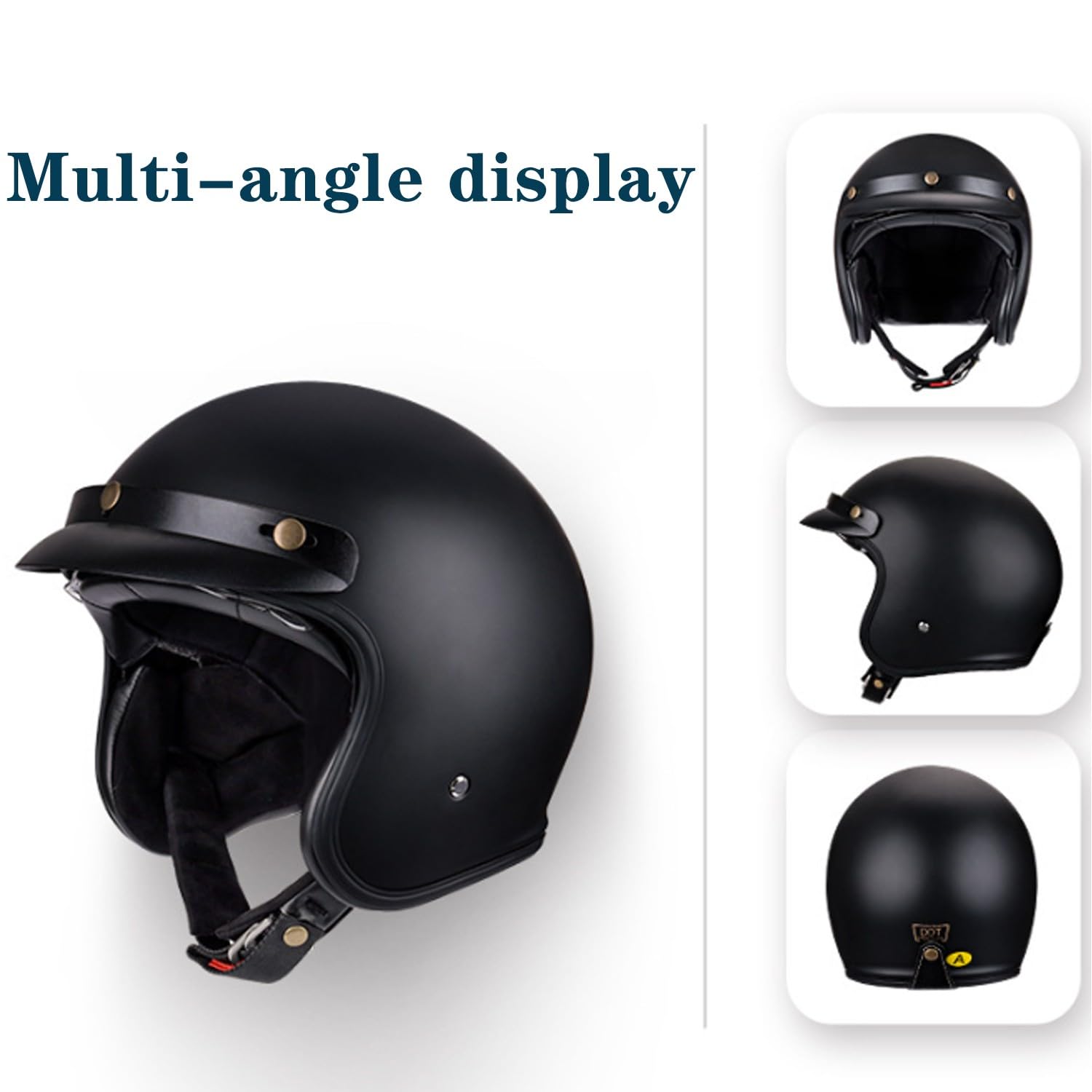 Casque Jet Moto Ouvert Fibre De Verre ECEDOT Homologué Demi Casque De Mobylette Portable avec Visière Casques Bols Robuste Et Durable Casques pour Adultes Hommes Femmes