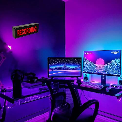 Miniatura 5 de Caja de luz de pared LED de grabación, letreros de luz de neón, con control remoto, ganchos, muchos modos de iluminación, alimentación por batería o