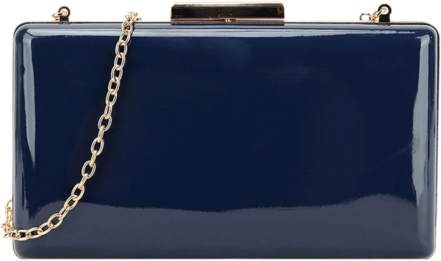 Girly HandBags Womens Patent Hard Case Clutch Bag