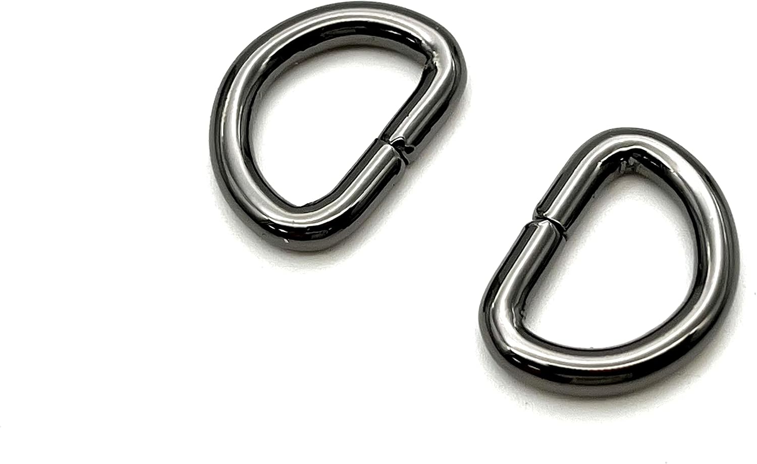 D Shape Rings Semi-Circular D ring buckles Non-Welded 1/2" / 13mm iron for webbing straps bags purse belt Dog Collars hardware making Gunmetal U170