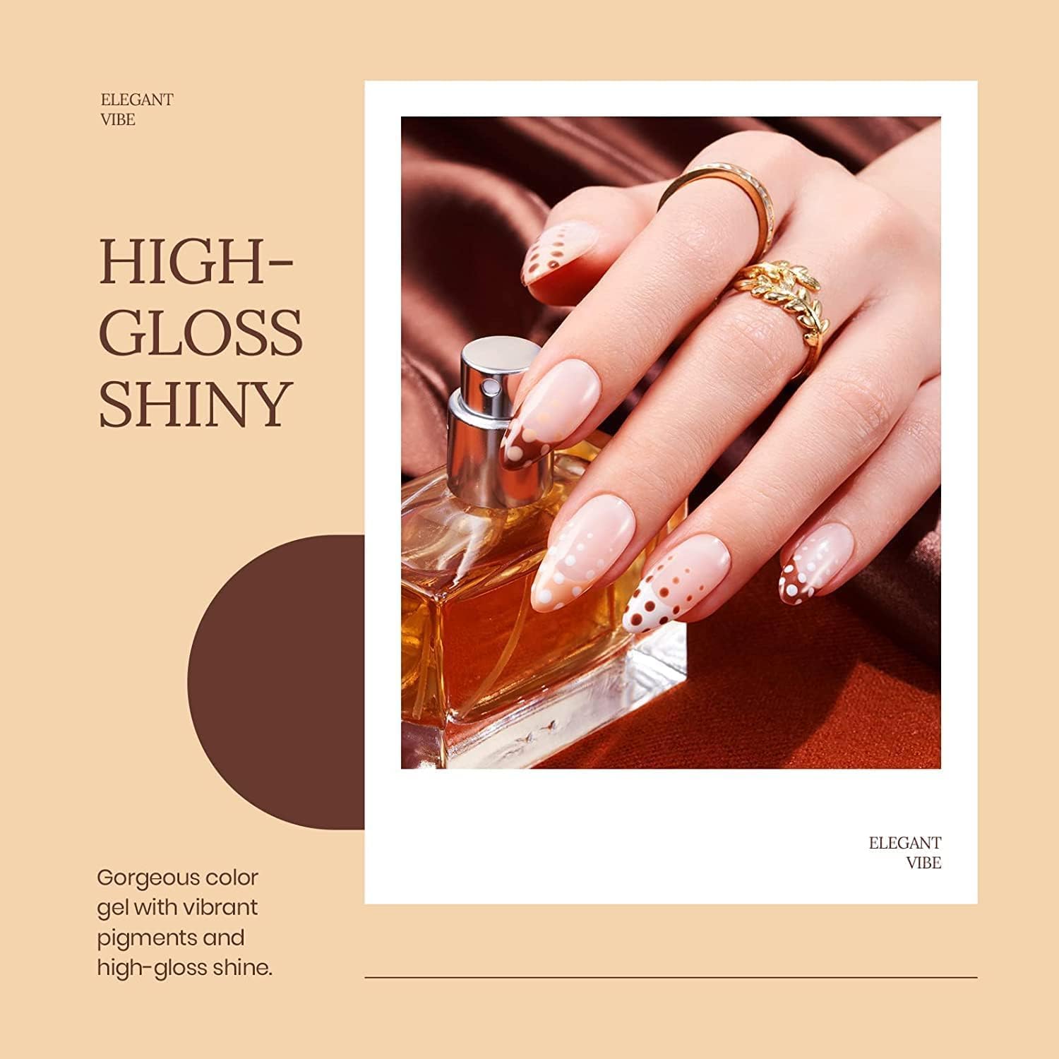 Beetles Gel Nail Polish Kit with U V Light Starter Kit, 6 Colors Nude Brown nails Neutral Pink Peach Skin Tone Gel Polish Soak Off U V LED Nail Lamp, Base Gel Top Coat DIY Home Manicure Gift for Women