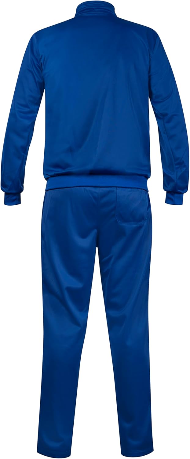 Italy Blue Full Tracksuit Retro Football Mens Sports Wear Jacket and Pants L, Blue, Large