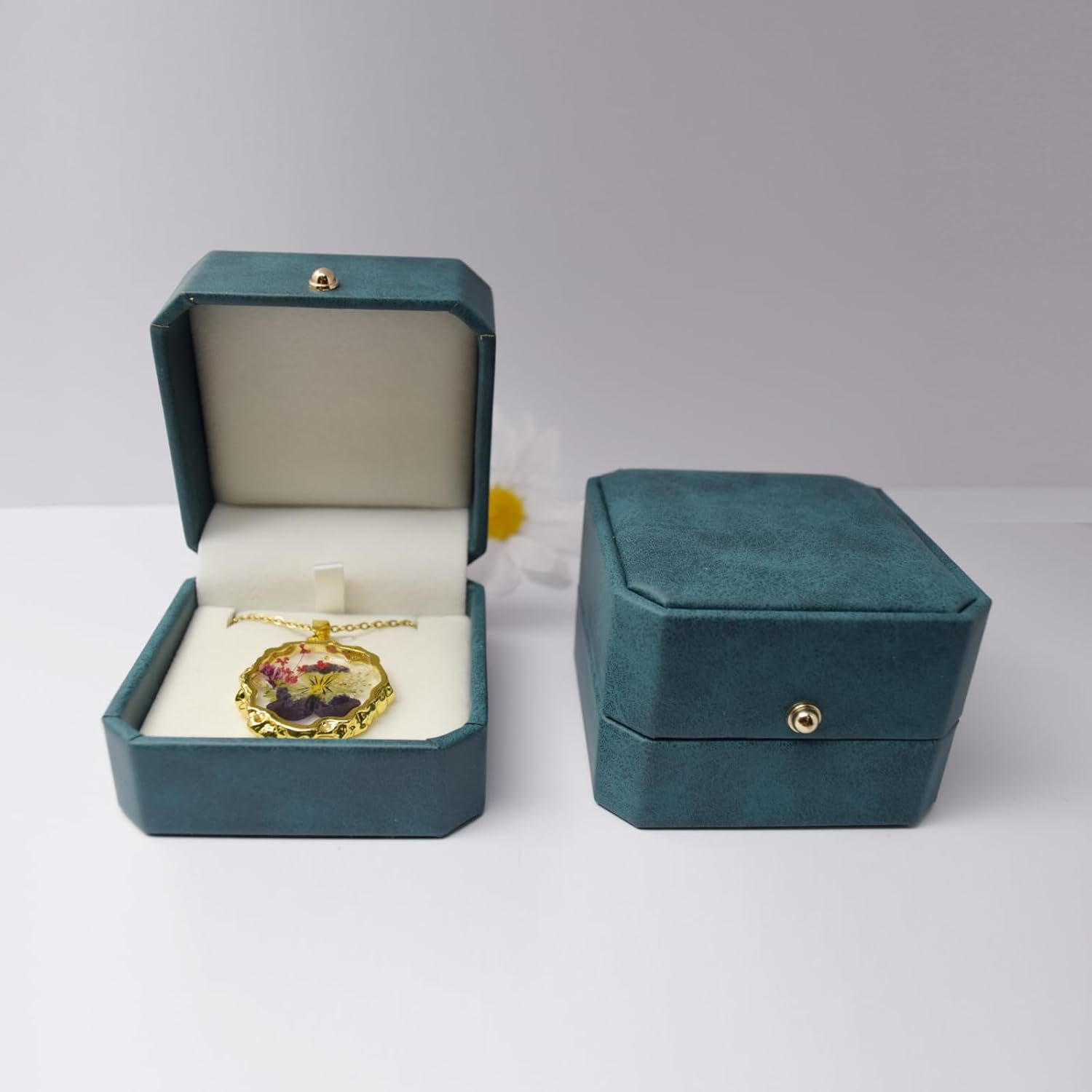 Birth Flower Necklaces for Women,1-12 Month Real Pressed Flower Necklace,Boho-Style Personalized Jewelry, Handmade Floral Pendant,Thoughtful Gift for Christmas,Birthday|18" - Image 6